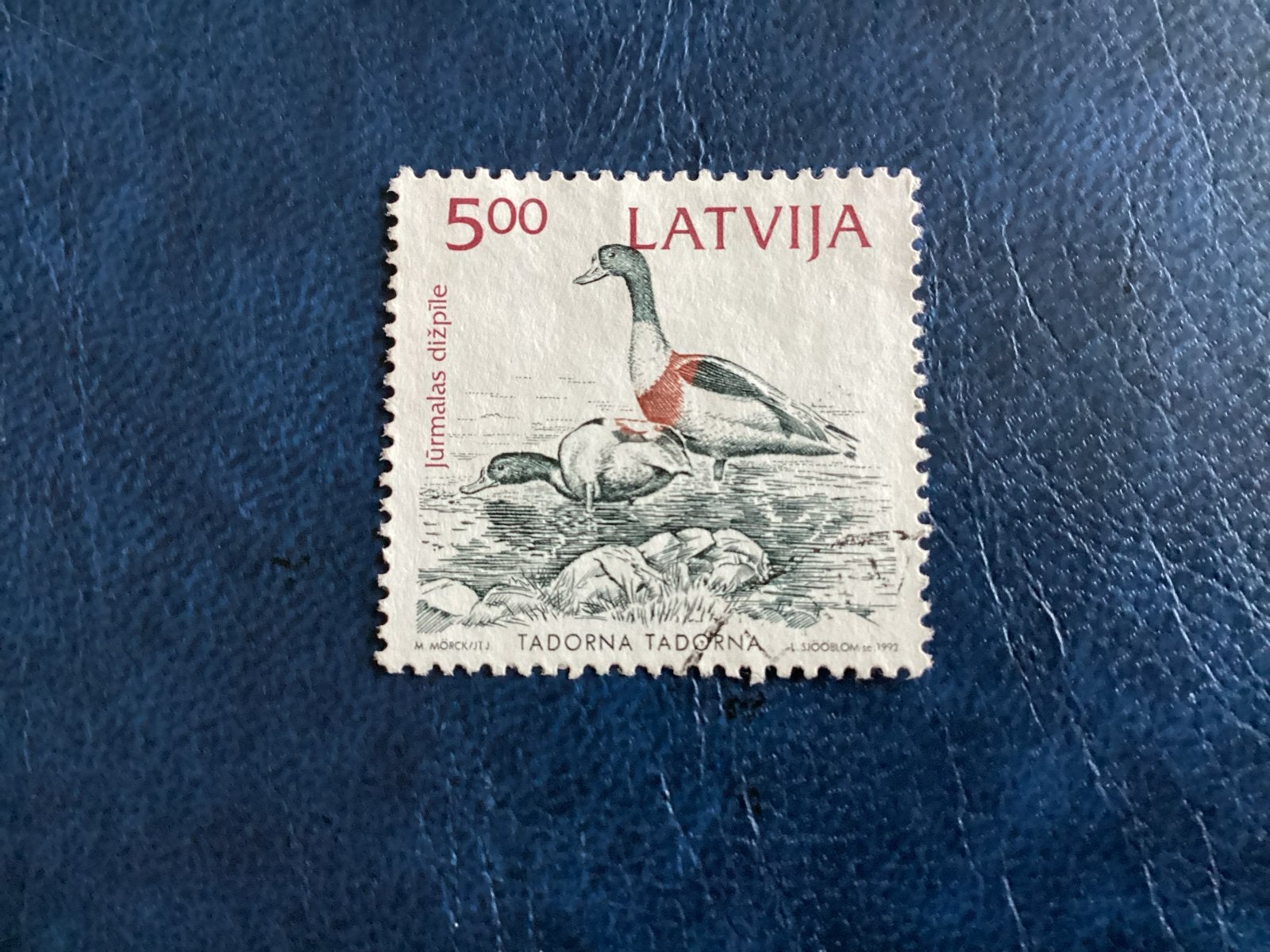 Letland 1992- Mi.343- 500 Tadorna Tadorna eenden 1992, Ophalen of Verzenden, Overige landen, Gestempeld