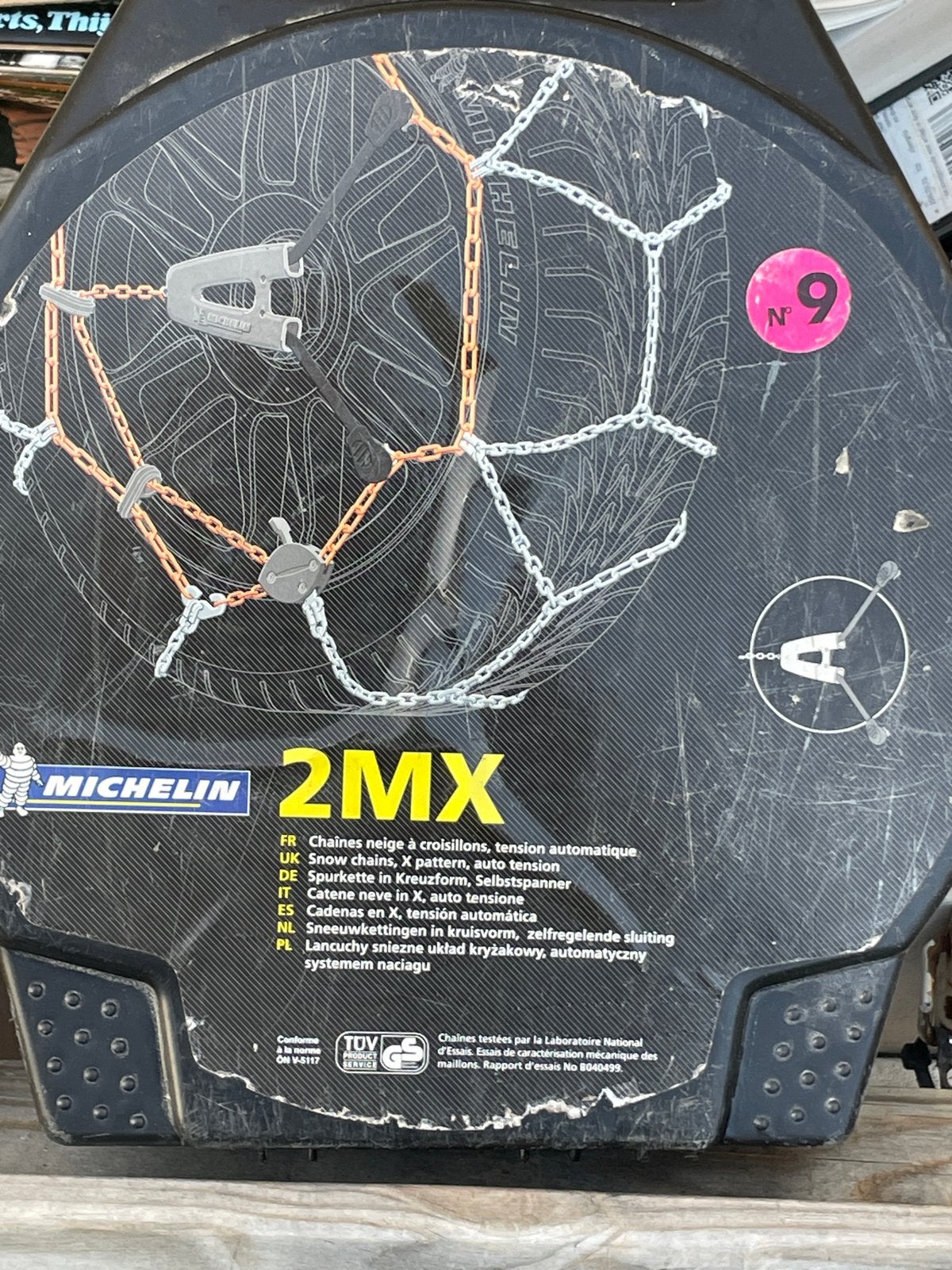 Michelin 2MX Sneeuwkettingen - Maat 9, Ophalen of Verzenden, Gebruikt