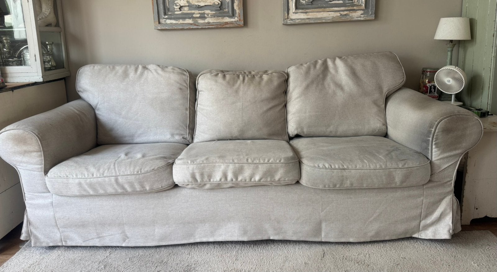 3 zitsbank + fauteuil samen €50, Huis en Inrichting, Banken | Bankstellen, Ophalen, Zo goed als nieuw, 75 tot 100 cm, 200 tot 250 cm