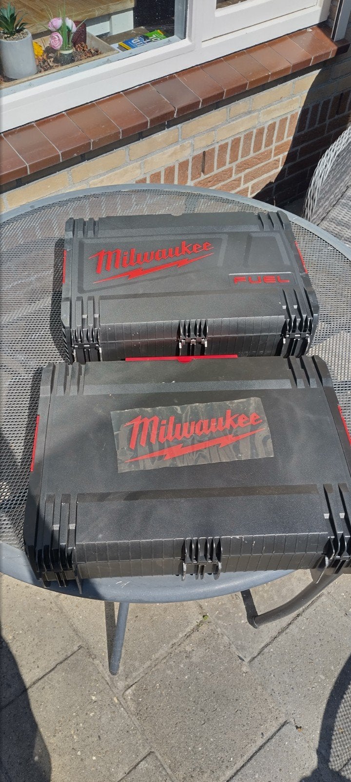 Milwaukee gereedschapskoffers (2 stuks), Ophalen of Verzenden, Gebruikt, Gereedschapsopslag, Milwaukee