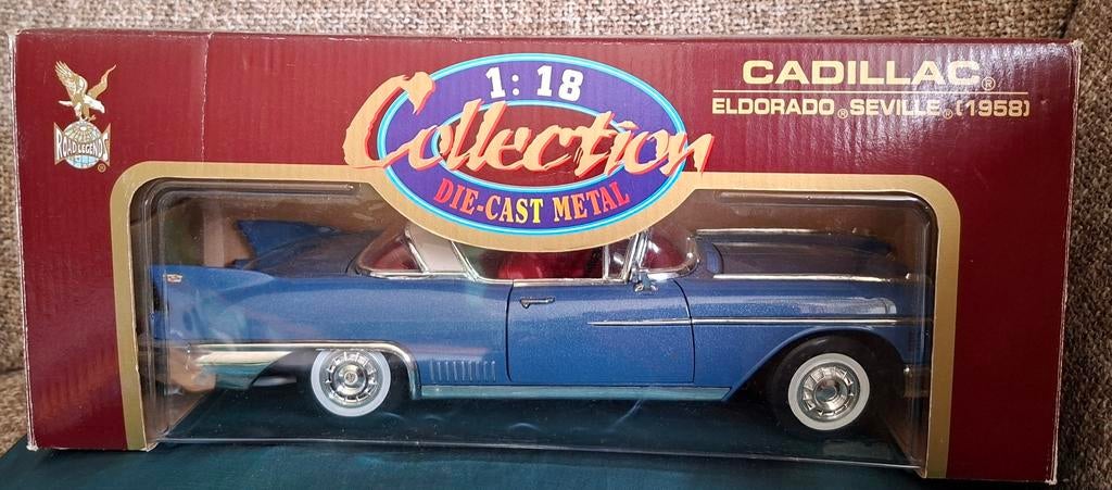 Modelauto 1.18  cadillac eldorado seville 1958 metaal, Ophalen of Verzenden, Gebruikt, Overige merken