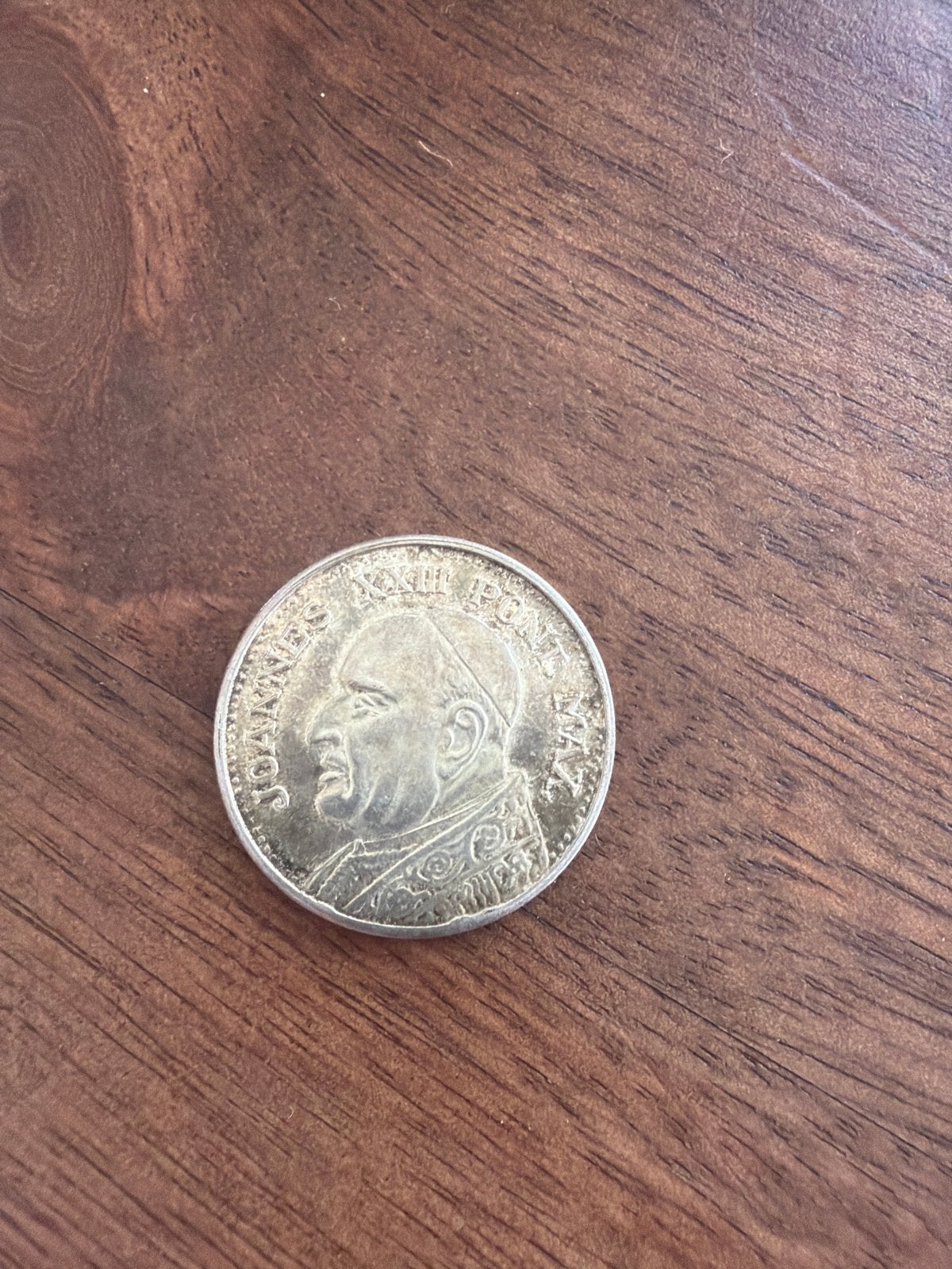 Zilveren munt Paus Johannes XXIII Vaticaanstad, Ophalen of Verzenden, Overige landen, Losse munt, Zilver