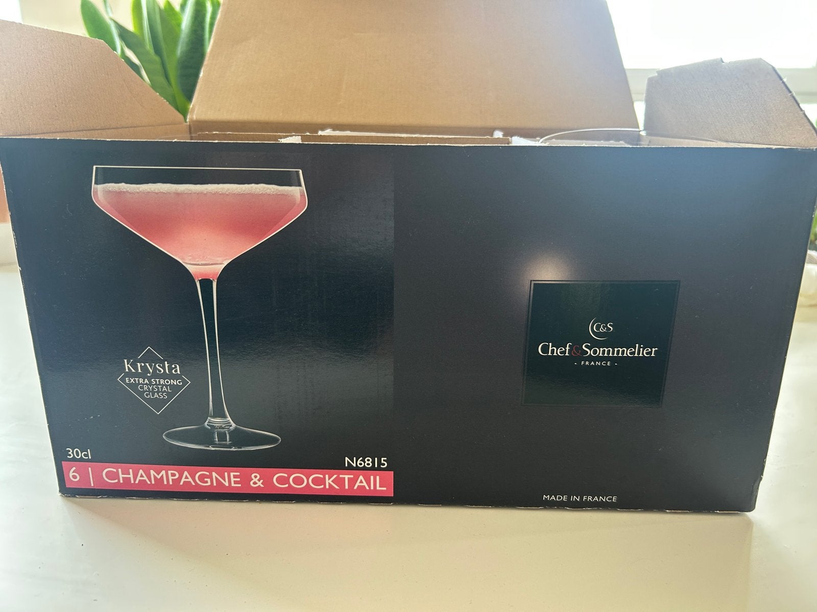 6 Chef & Sommelier Champagne Cocktailglazen - Set van 6, Nieuw, Ophalen of Verzenden, Wit, Overige merken