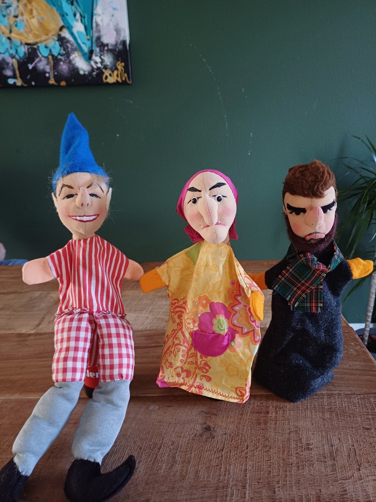 Poppenkast poppen / stoffen karakter poppen kleuters, Ophalen of Verzenden, Zo goed als nieuw, Overige typen