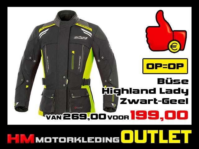 Textiel motorjas Buse Highland Dames All-Season Zwart-Geel, Motoren, Kleding | Motorkleding, Info@huybersmotoren.nl, Jas | textiel