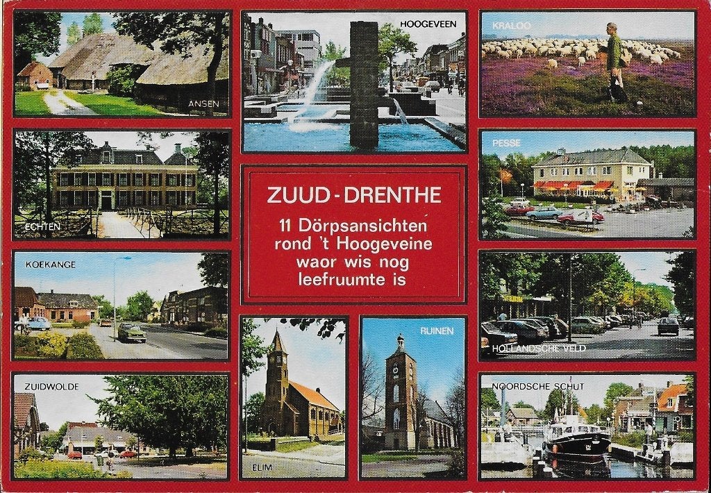 R2413 ( gelopen ) ansichtkaart Zuud Drenthe, Ophalen of Verzenden, 1980 tot heden, Gelopen, Drenthe