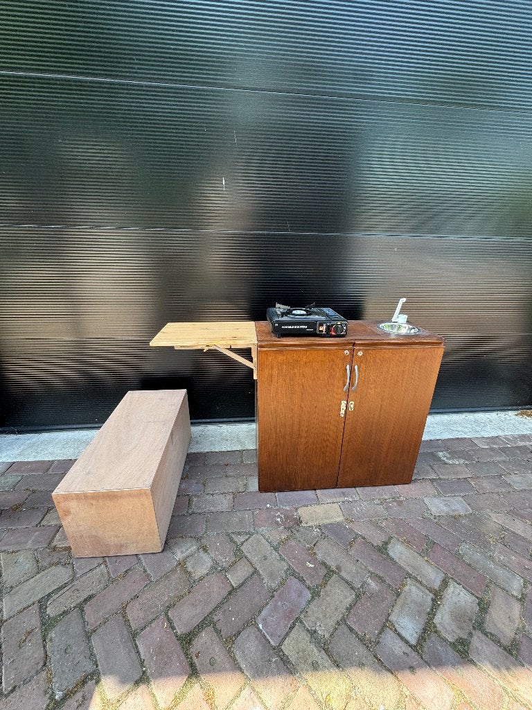 Keuken en bankje voor een buscamper, Caravans en Kamperen, Camper-accessoires, Ophalen, Gebruikt