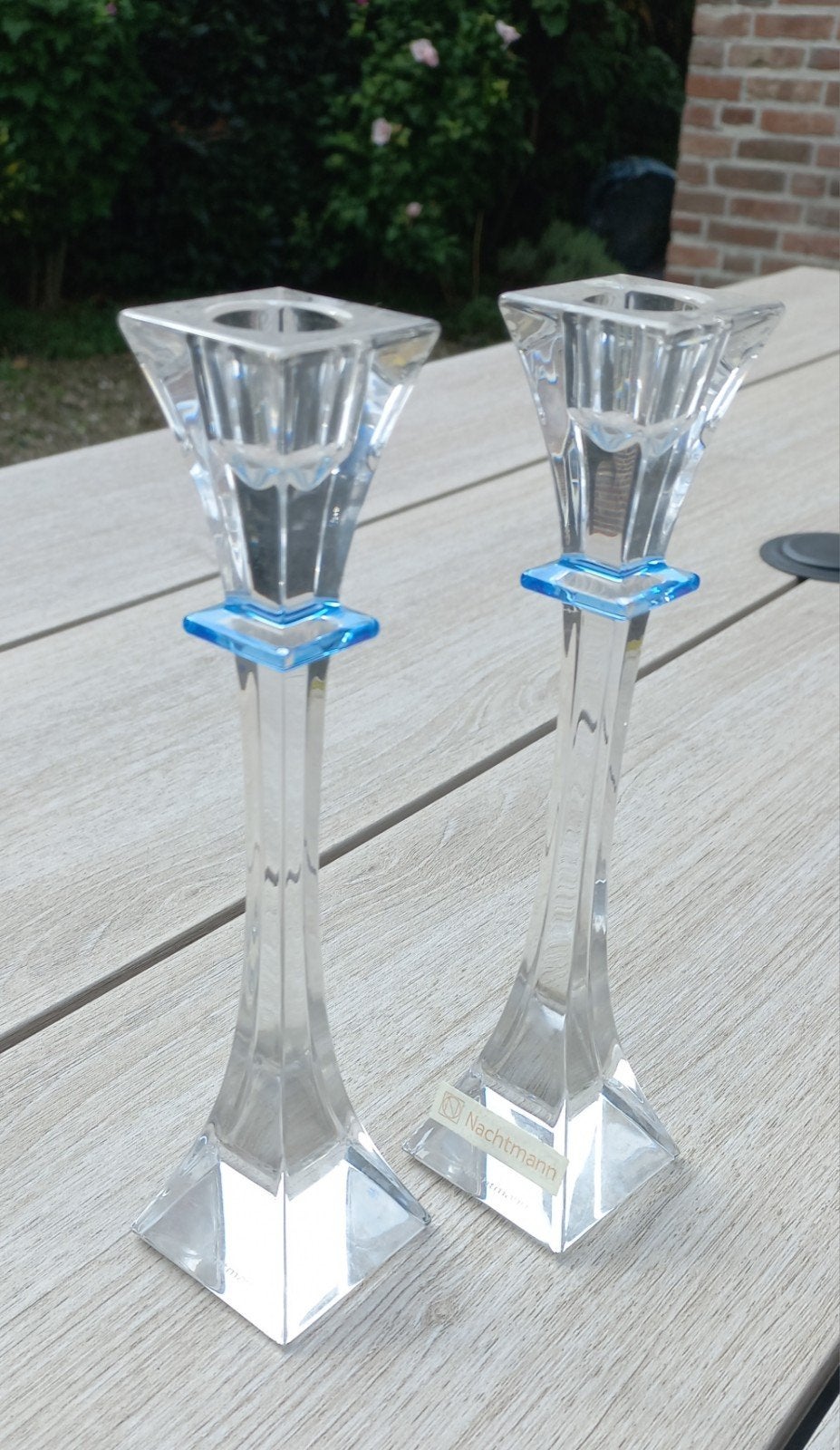 Nachtmann kristallen kandelaars - set van 2, Antiek en Kunst, Ophalen, Kristal