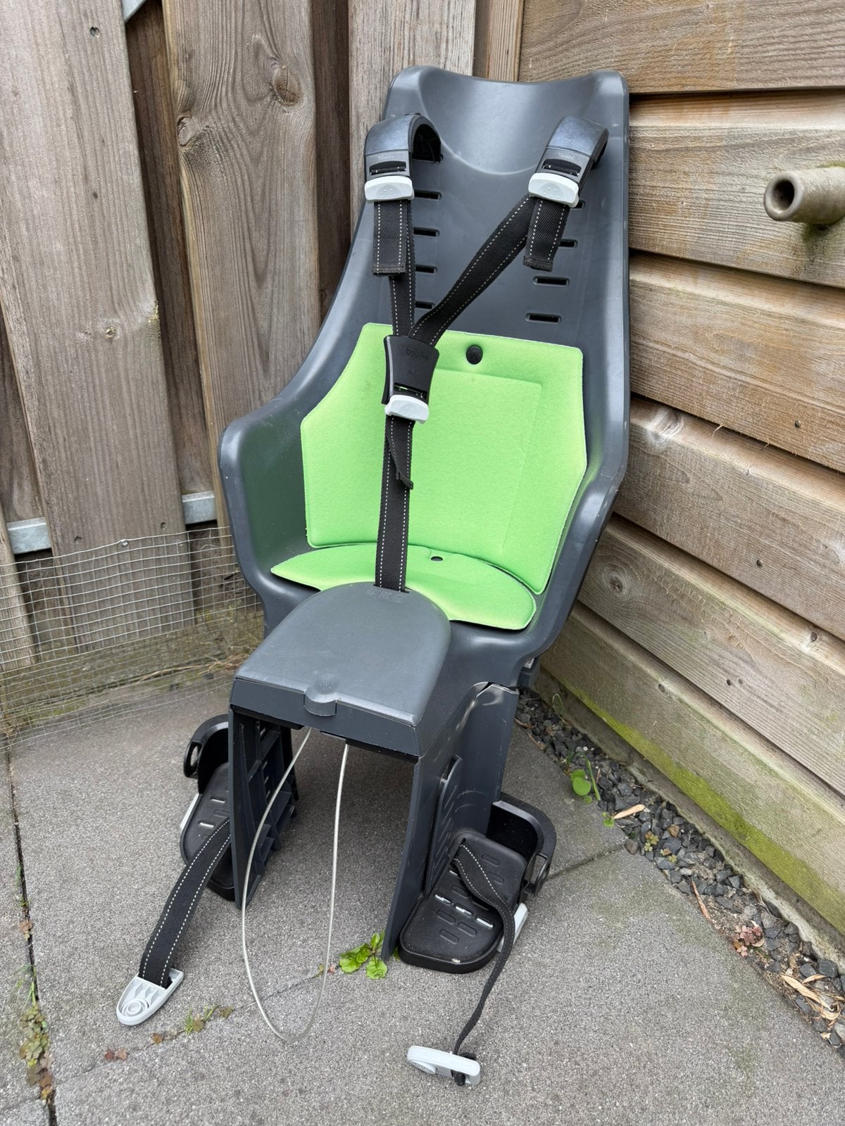 Bobike kinderzitje groen, Ophalen, Gebruikt, Voetsteuntjes