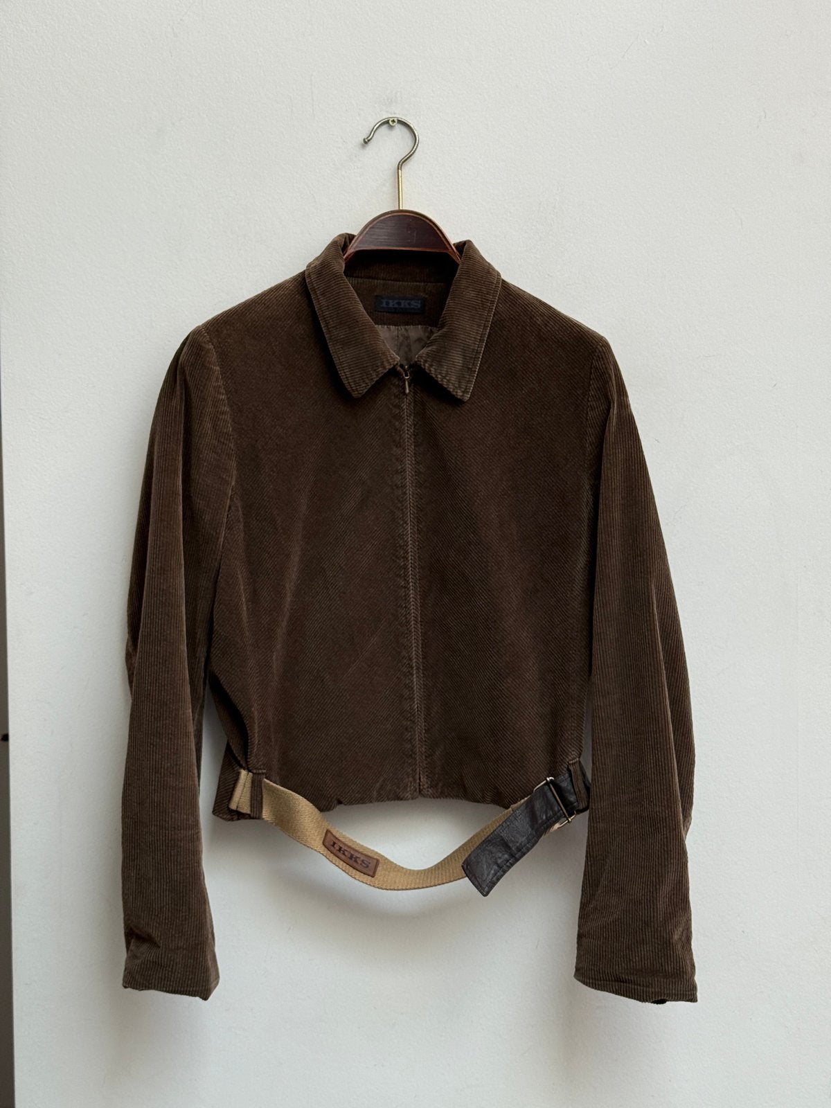 IKKS corduroy jack cropped bruin, geschat maat M, Ophalen of Verzenden, Zo goed als nieuw, Maat 38/40 (M), Bruin