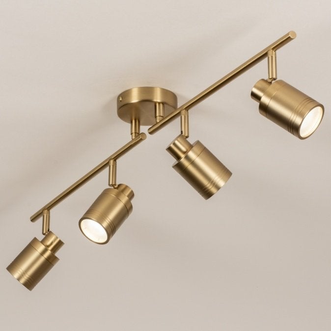 spots rails messing goud badkamer ip44 woonkeuken bank lamp, Ophalen of Verzenden, Nieuw