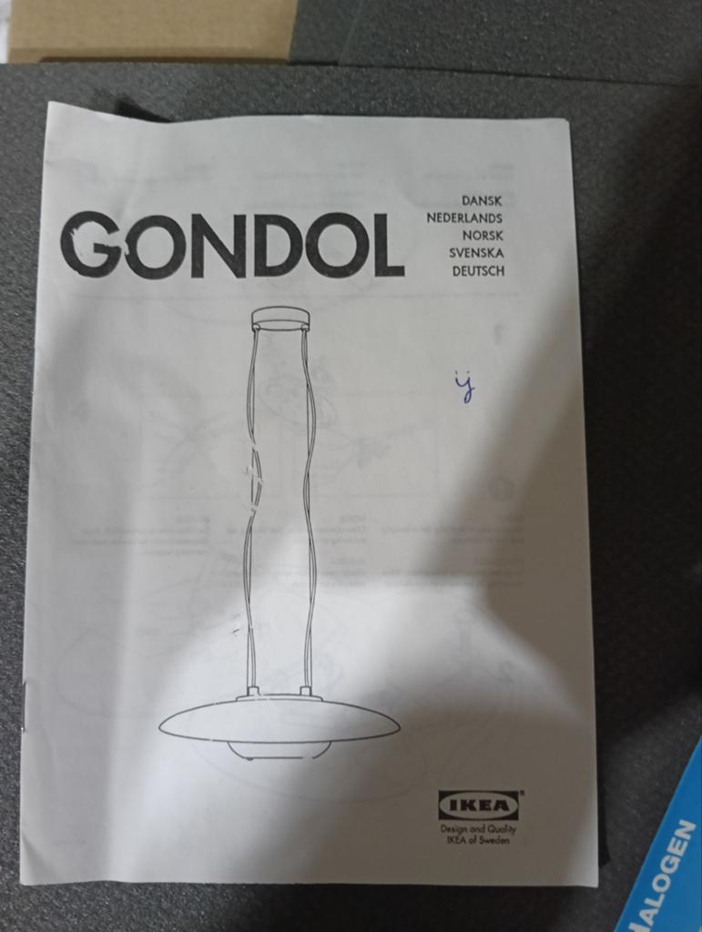 Twee gondel Lampen van Ikea, Ophalen, Zo goed als nieuw, Minder dan 50 cm