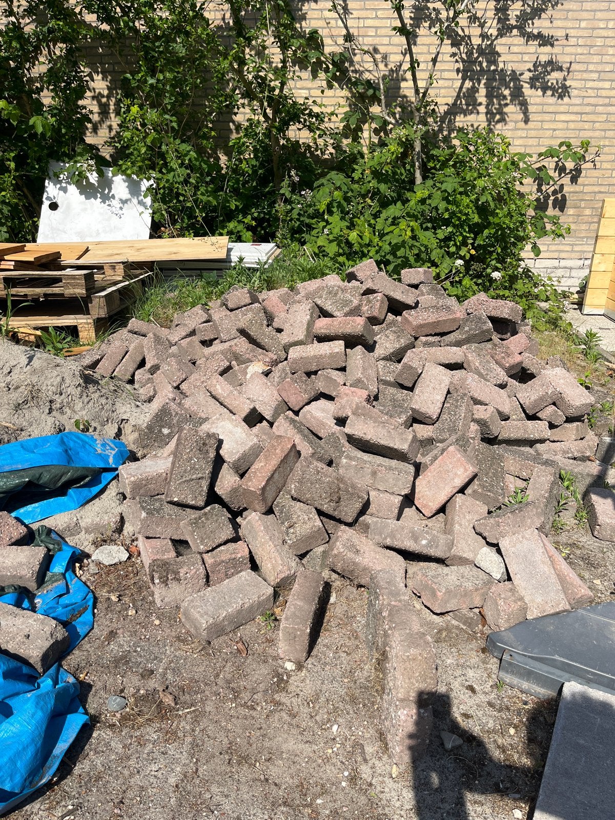 Gebruikte klinkers voor tuin of oprit, Ophalen, Gebruikt, Klinkers, 10 m² of meer