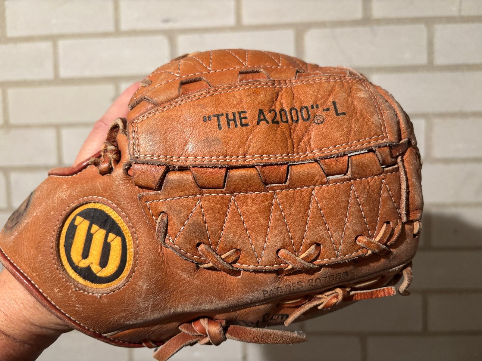 Vintage Wilson A2000 baseball glove USA, Ophalen of Verzenden, Gebruikt