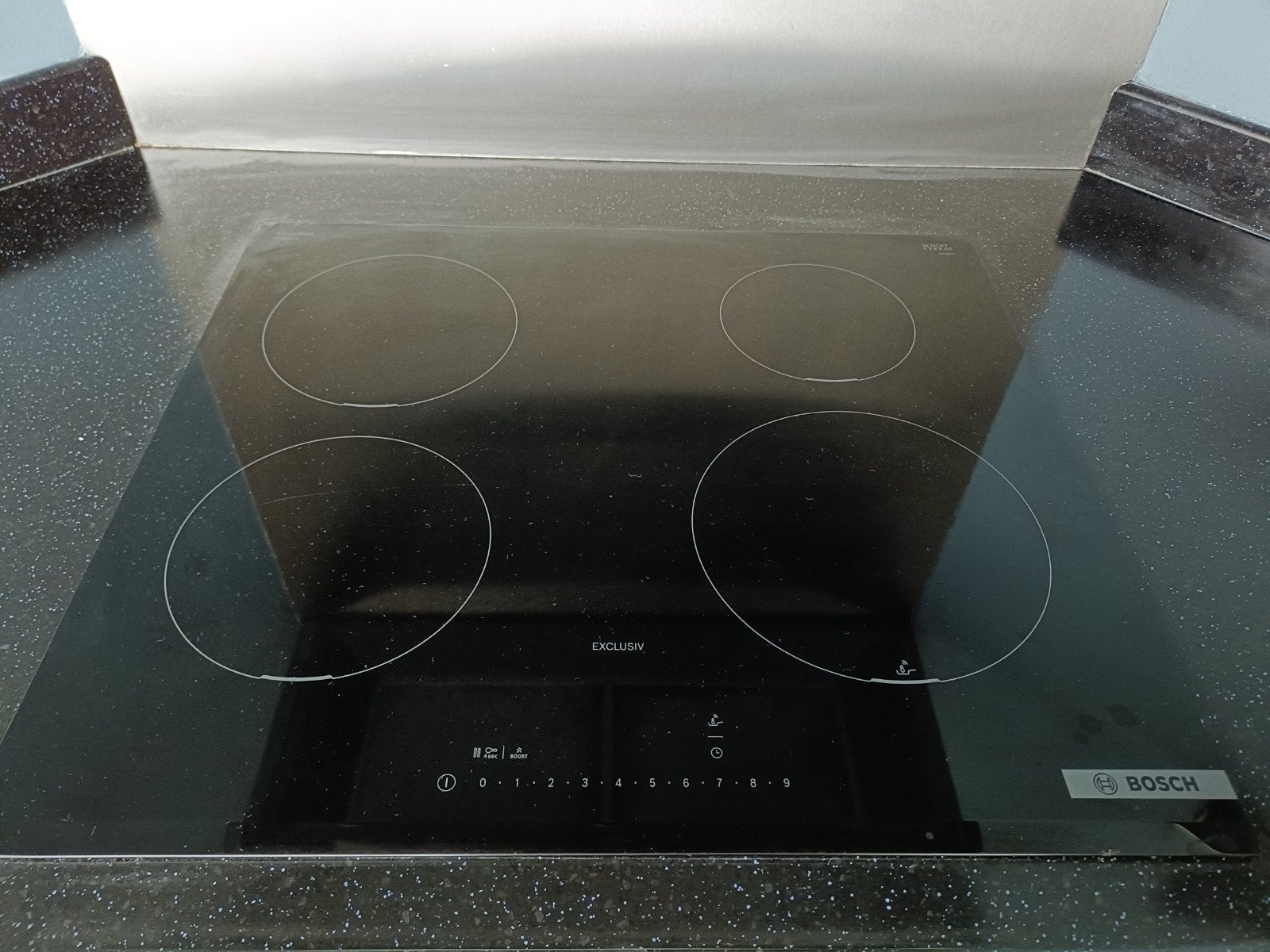 Bosch inductiekookplaat, Witgoed en Apparatuur, Zo goed als nieuw, Inbouw, Inductie, 4 kookzones