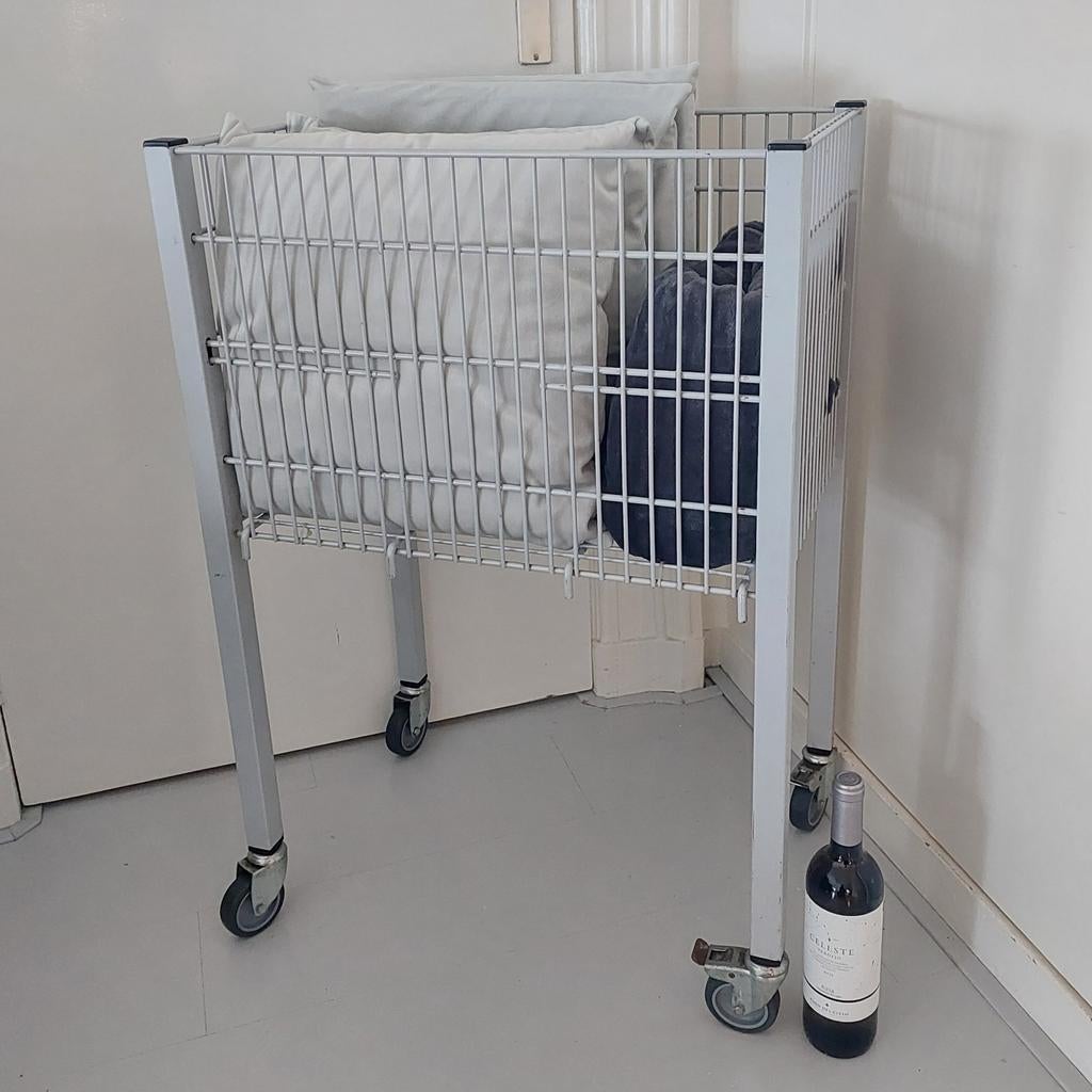 Grote Mand Metaal Wielen Kist Bak Box Kast Industrieel, Ophalen