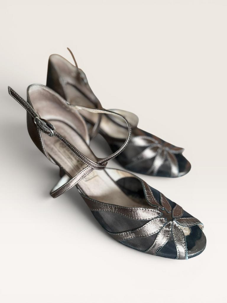 Prachtige Werner Kern Dansschoenen (Brons/Metallic) – Maat 6, Ophalen of Verzenden, Gebruikt, Schoenen