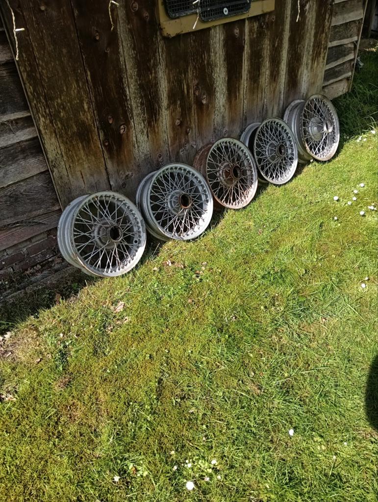 Set van 5 spaakvelgen voor klassieke auto (mancave), Auto-onderdelen, Banden en Velgen, Velg(en), Zomerbanden, Overige maten, Personenwagen