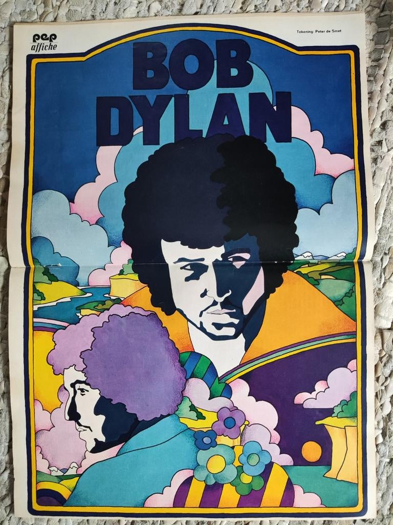 Poster Bob Dylan in Pep 1972, Eén comic, Ophalen of Verzenden, Amerika