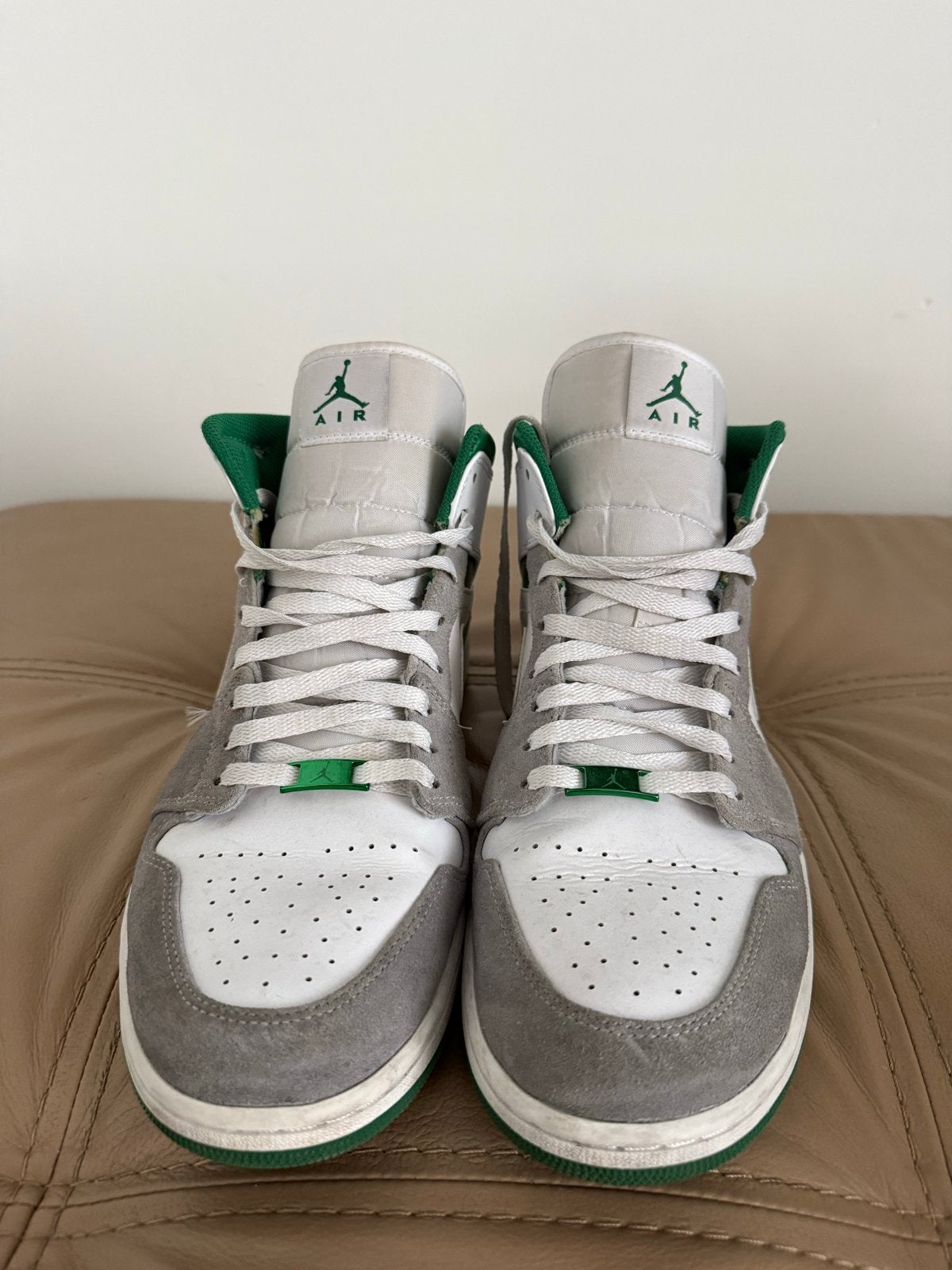 Nike Air Jordan 1 Mid SE 'Pine Green’, maat 46, Kleding | Heren, Schoenen, Ophalen, Gedragen, Overige kleuren, Sneakers of Gympen