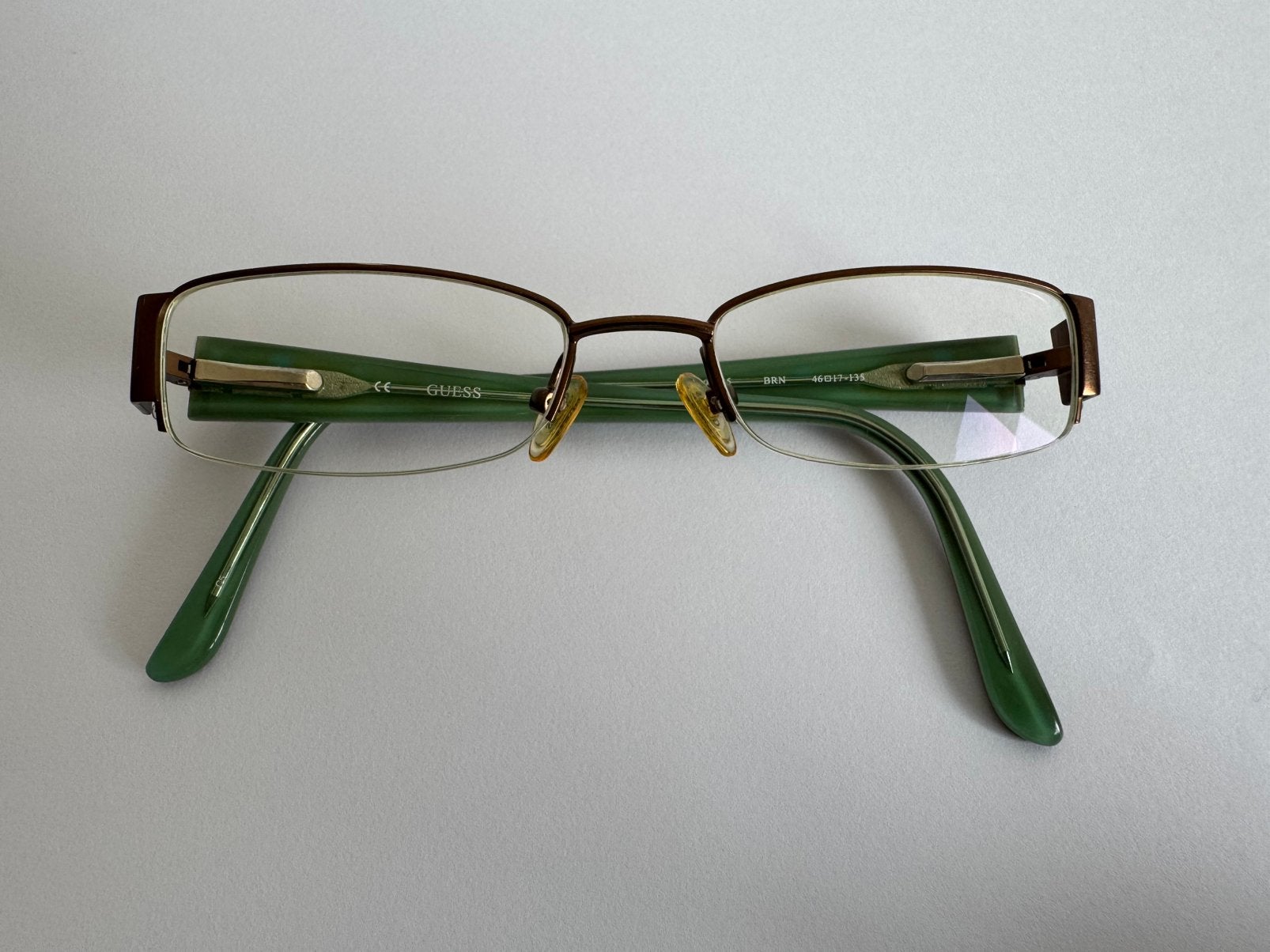Guess GU 9035 brilmontuur tiener – vintage/Y2K – 46-17-135, Overige merken, Bruin, Ophalen of Verzenden, Zo goed als nieuw