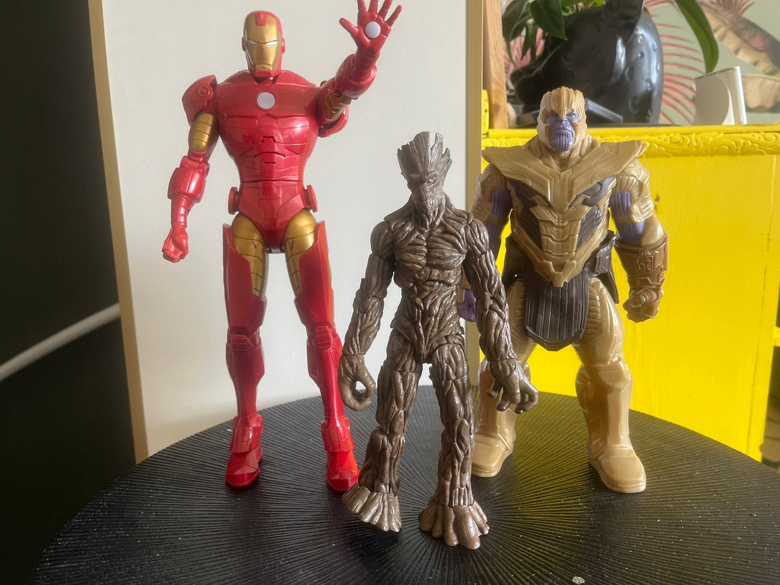 Marvel Actiefiguren: Iron Man, Groot, Thanos Set, Ophalen of Verzenden, Zo goed als nieuw