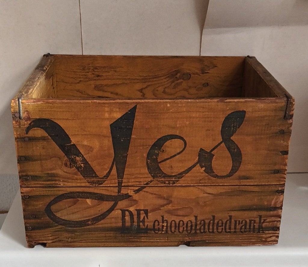 Oud antiek kratje Yes chocoladedrank flesjes CTM Tilburg, Ophalen of Verzenden, Gebruikt