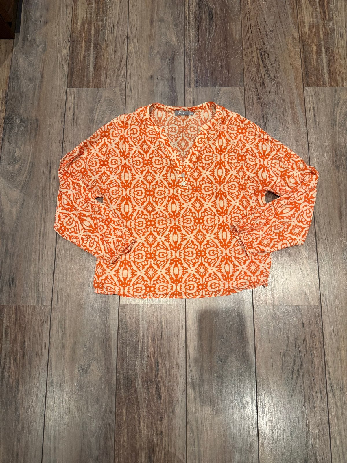 Geisha Oranje Blouse Maat M/38, Ophalen of Verzenden, Zo goed als nieuw, Maat 38/40 (M), Oranje