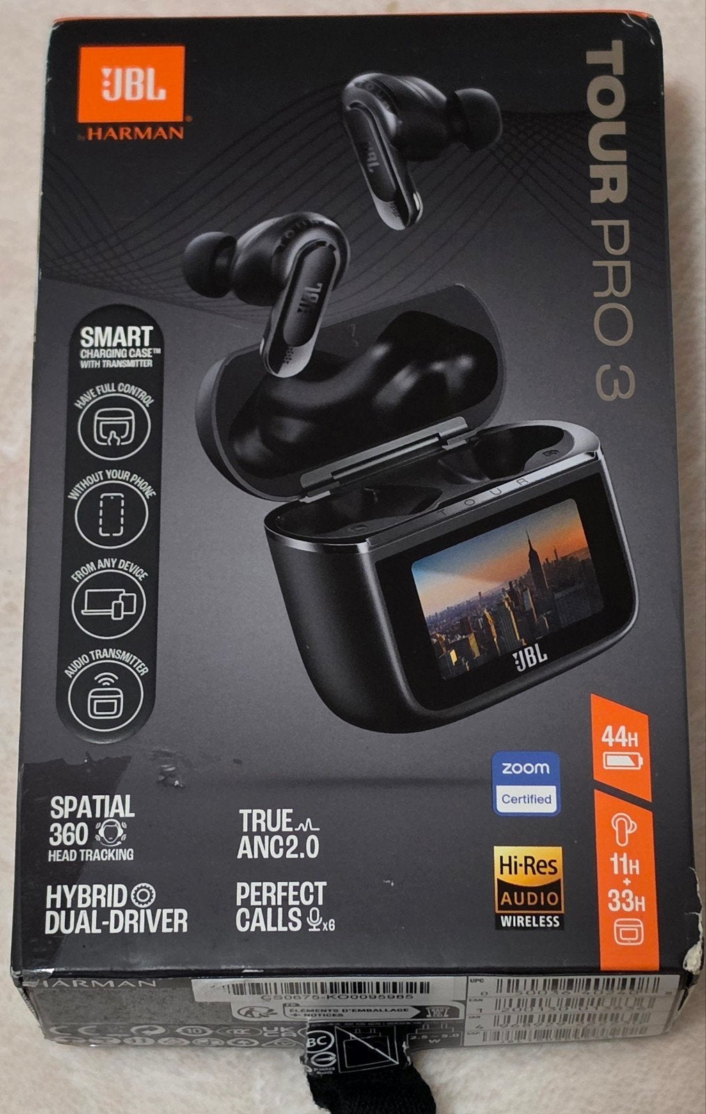 JBL Tour Pro 3 Draadloze In-ear Koptelefoon met Smart Case, In-ear, JBL, Draadloos, Nieuw