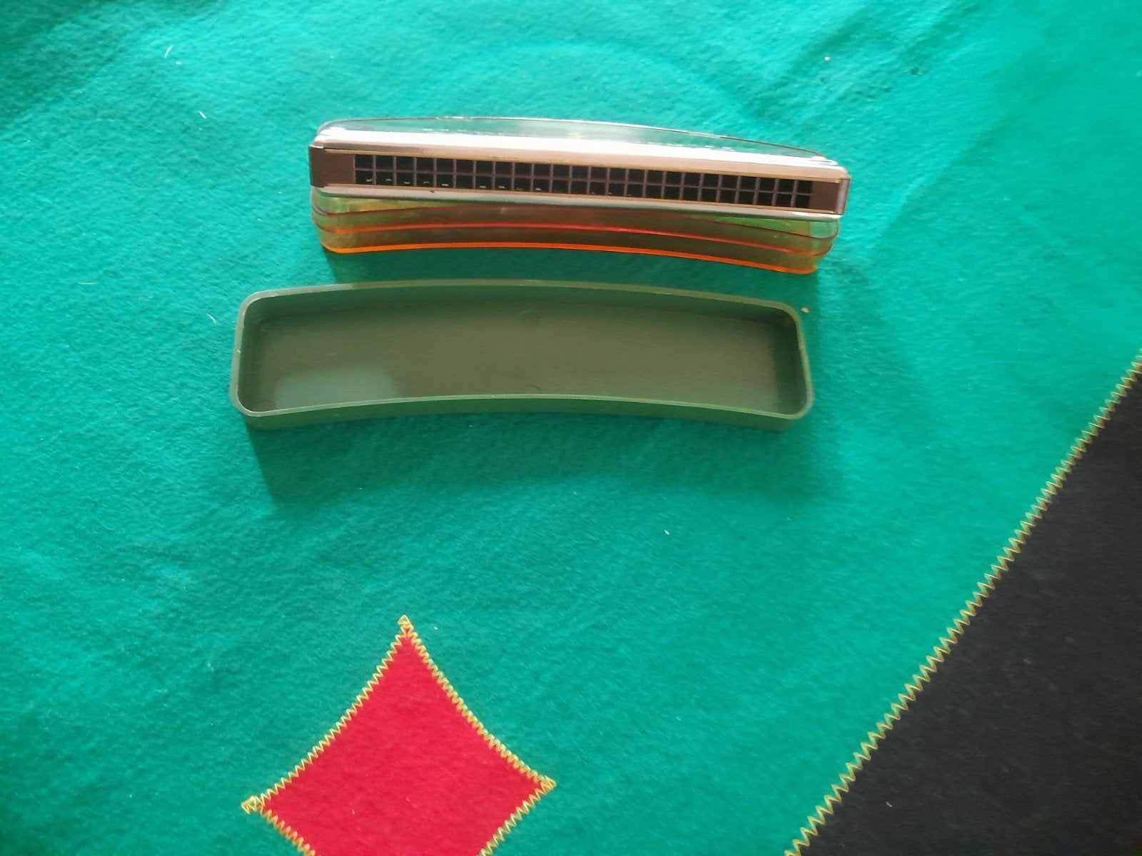 Vintage Mondharmonica "Band Super" met doosje, Muziek en Instrumenten, Ophalen of Verzenden, Gebruikt, Met koffer of doosje