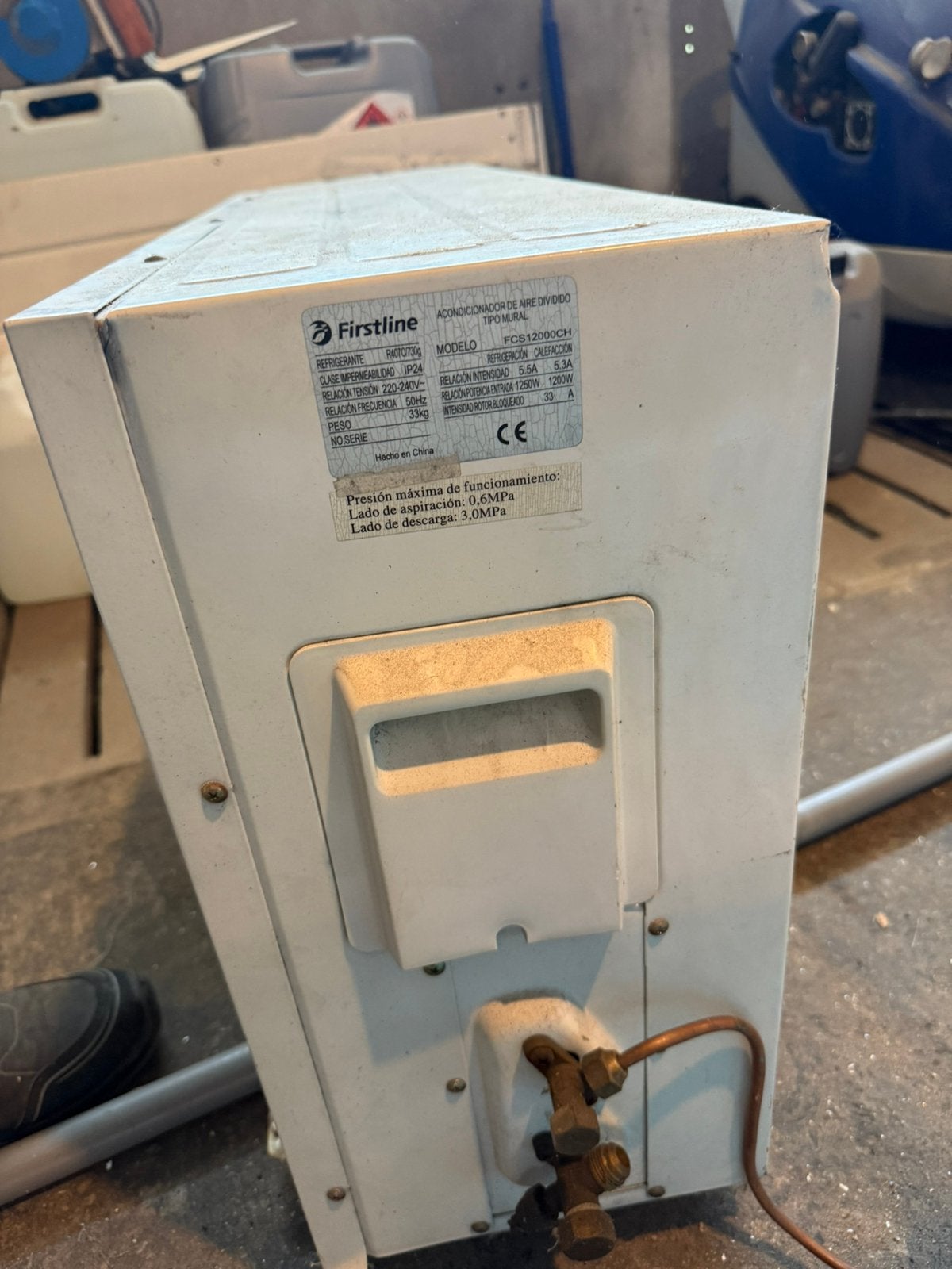Split unit airco, Ophalen, Gebruikt, Koelen en Ontvochtigen, Minder dan 60 m³