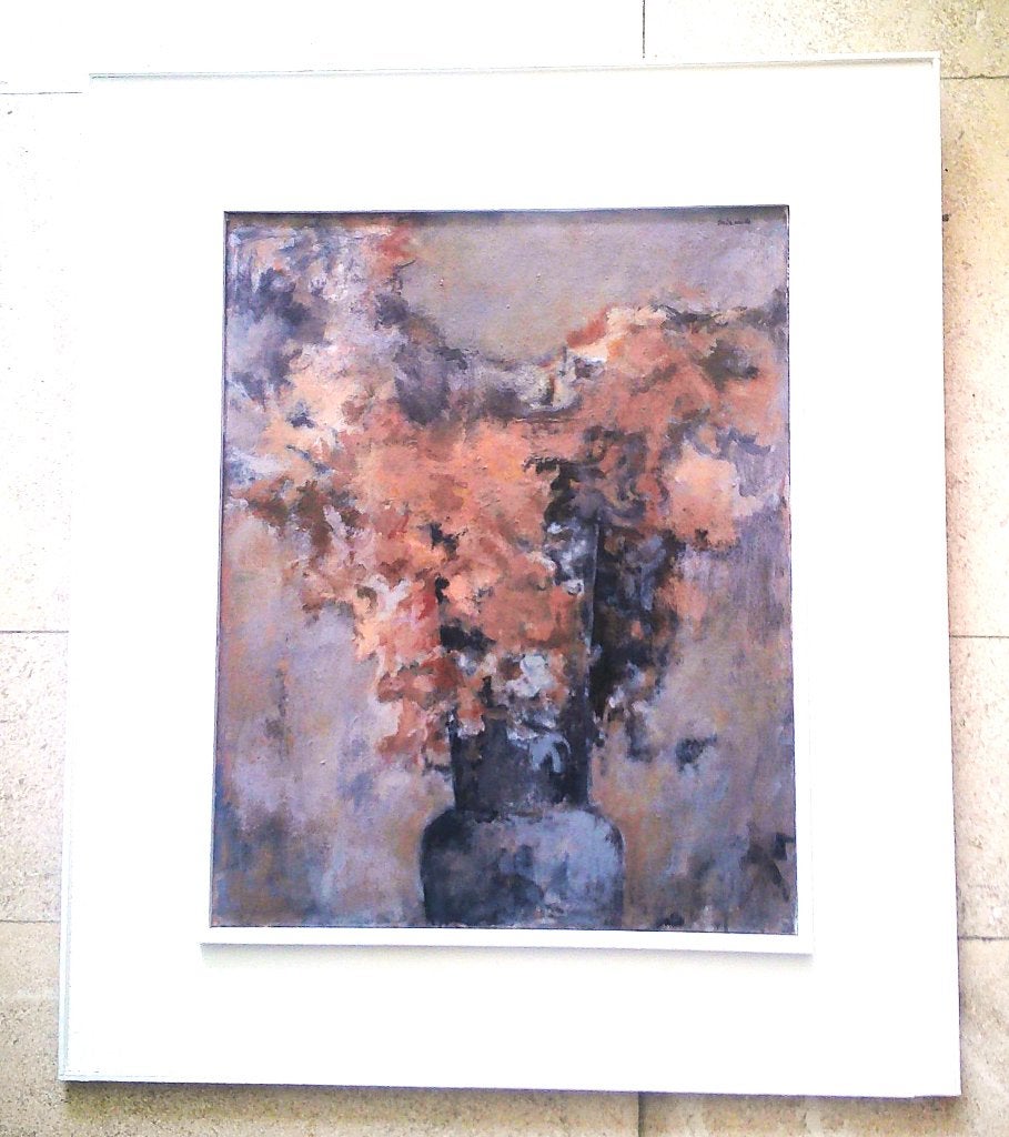 Artistiek - bloemen in vaas - Jan Michels (1915-1985), Bloemen, Paneel, Expressionistisch, Ophalen of Verzenden