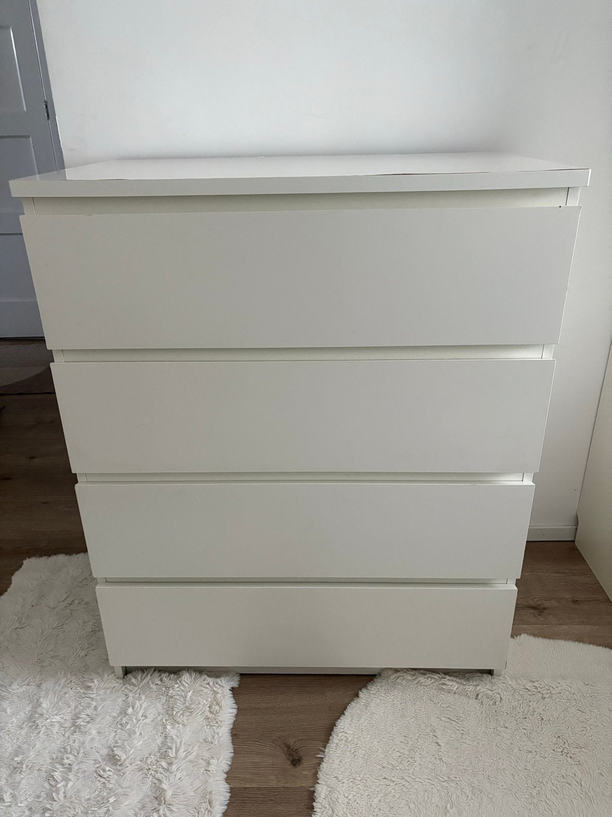 IKEA MALM ladekast met 4 laden, hoogglans wit, Ophalen, Gebruikt, 100 tot 150 cm, 50 tot 100 cm