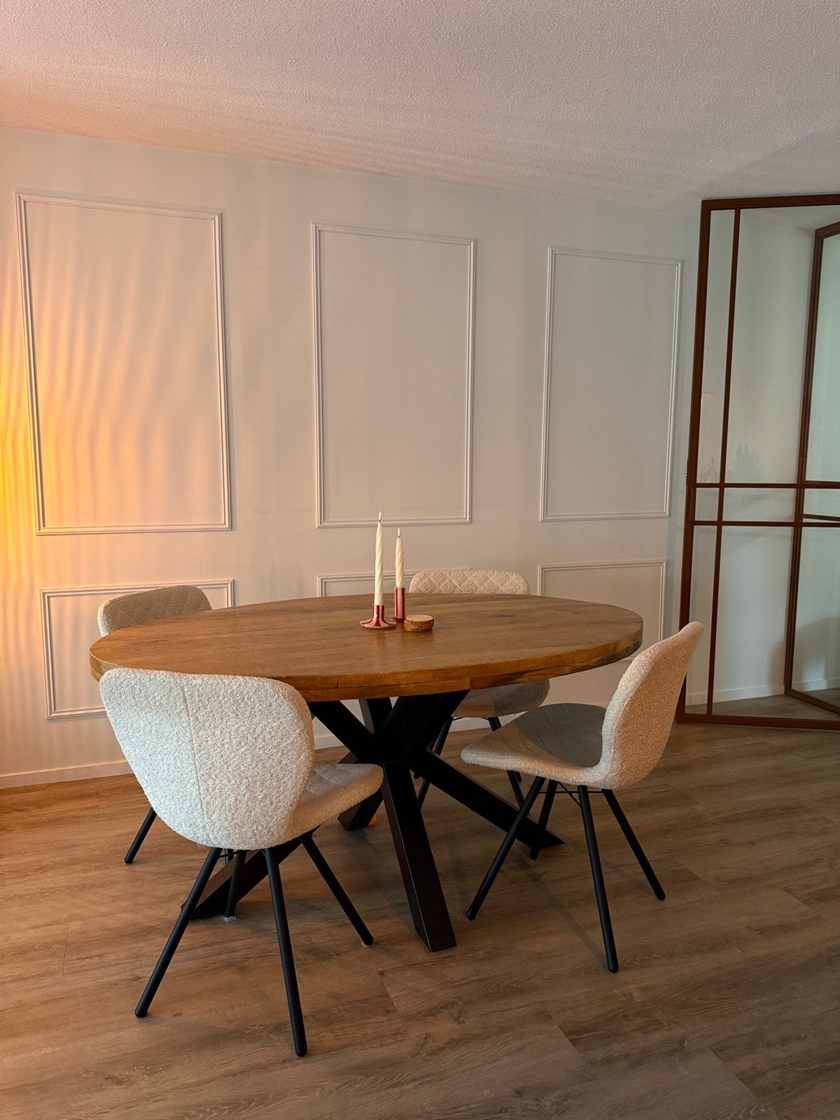Complete eethoek tafel plus stoelen, Ophalen, 50 tot 100 cm, Zo goed als nieuw, 150 tot 200 cm