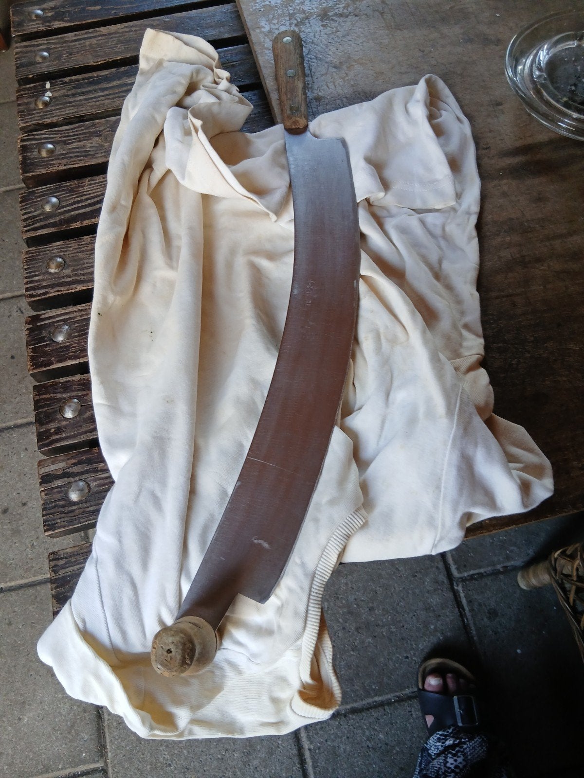 Groot antiek hakmes - 55 cm lang (Kaasmes), Ophalen
