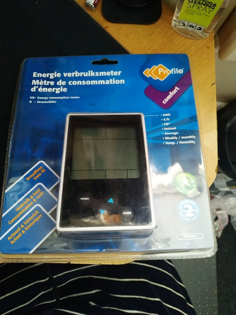 Draadloze energiemeter met sensor en basisuni, Audio, Tv en Foto, Ophalen of Verzenden, Nieuw, Weerstation