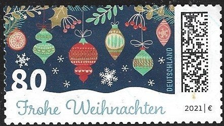 D 33 - 2021 - Duitsland/Kerst, Ophalen of Verzenden, Overige landen, Gestempeld