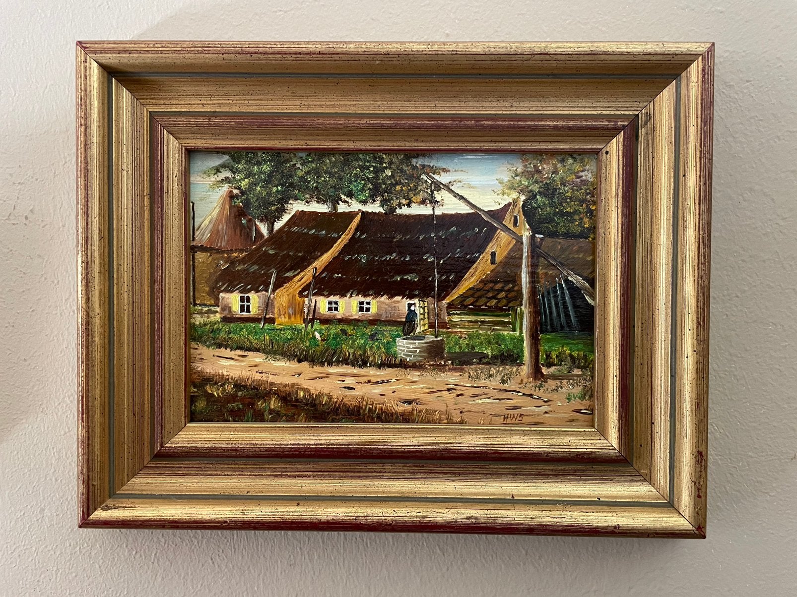 Oud/antiek schilderijtje, schilderij met lijst, Ophalen