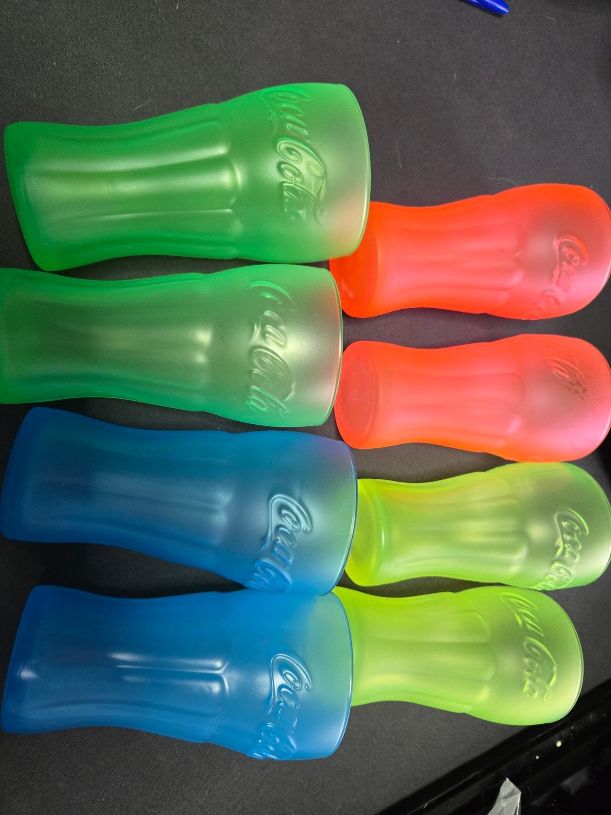 8x Colaglas Felle Kleuren, Huis en Inrichting, Keuken | Servies, Overige typen, Ophalen of Verzenden, Overige stijlen, Glas