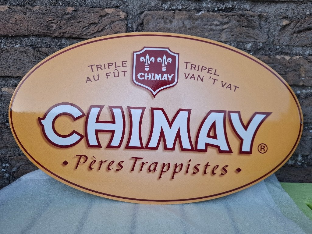 Reclamebord Chimay triple, Verzamelen, Ophalen of Verzenden, Nieuw, Reclamebord, Plaat of Schild, Overige merken