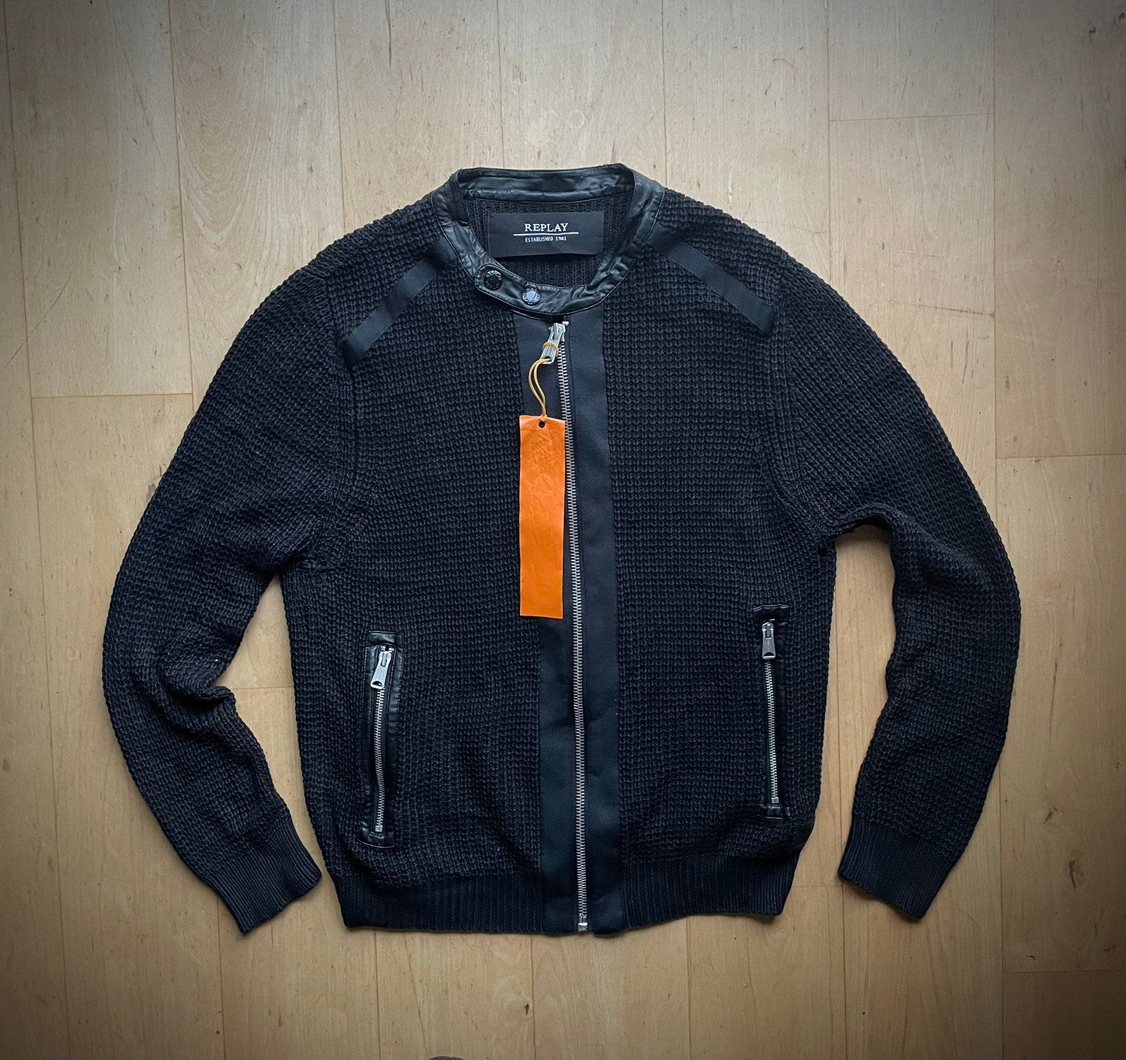Replay design vest / trui met rits mooie details L XL zwart, Ophalen of Verzenden, Gedragen, Maat 56/58 (XL), Zwart