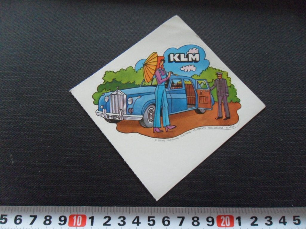 sticker KLM  Kleding  BV065, Ophalen of Verzenden, Zo goed als nieuw