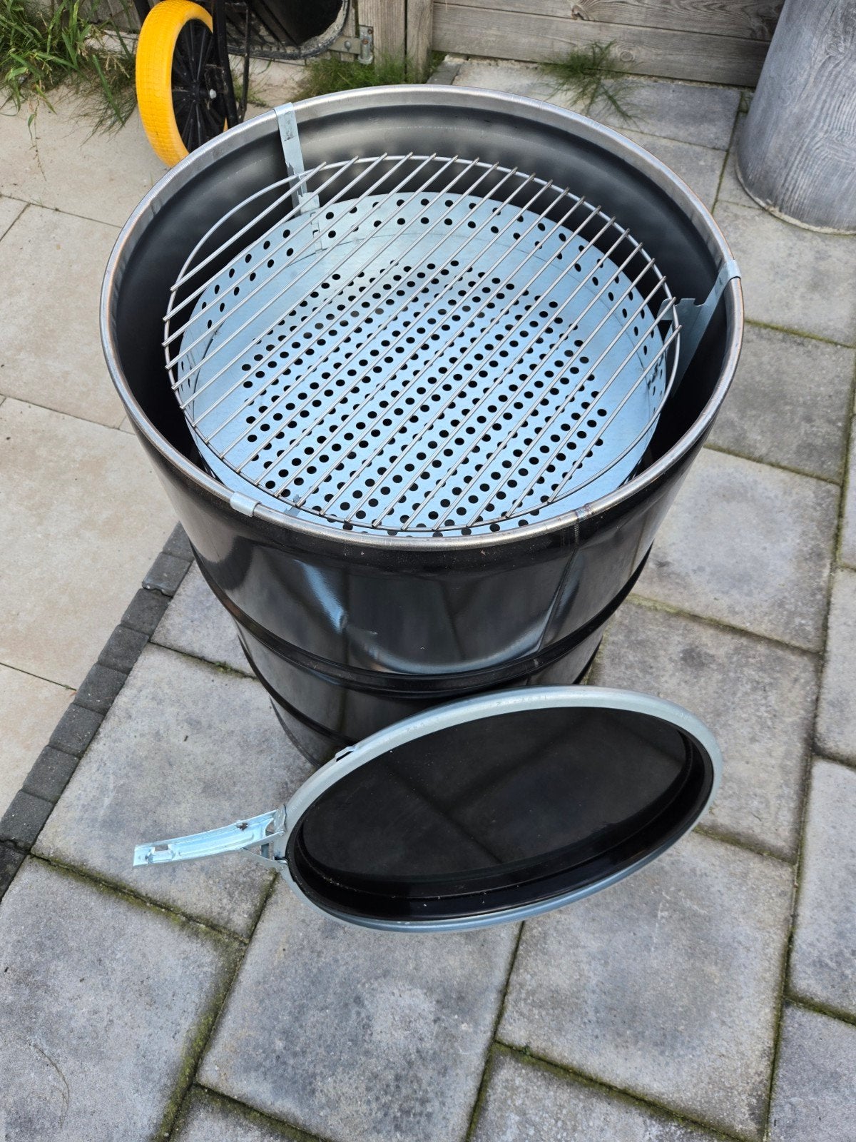 Barrel BBQ / Rookvat - 88 x 58 cm. 200 liter, Ophalen, Zo goed als nieuw