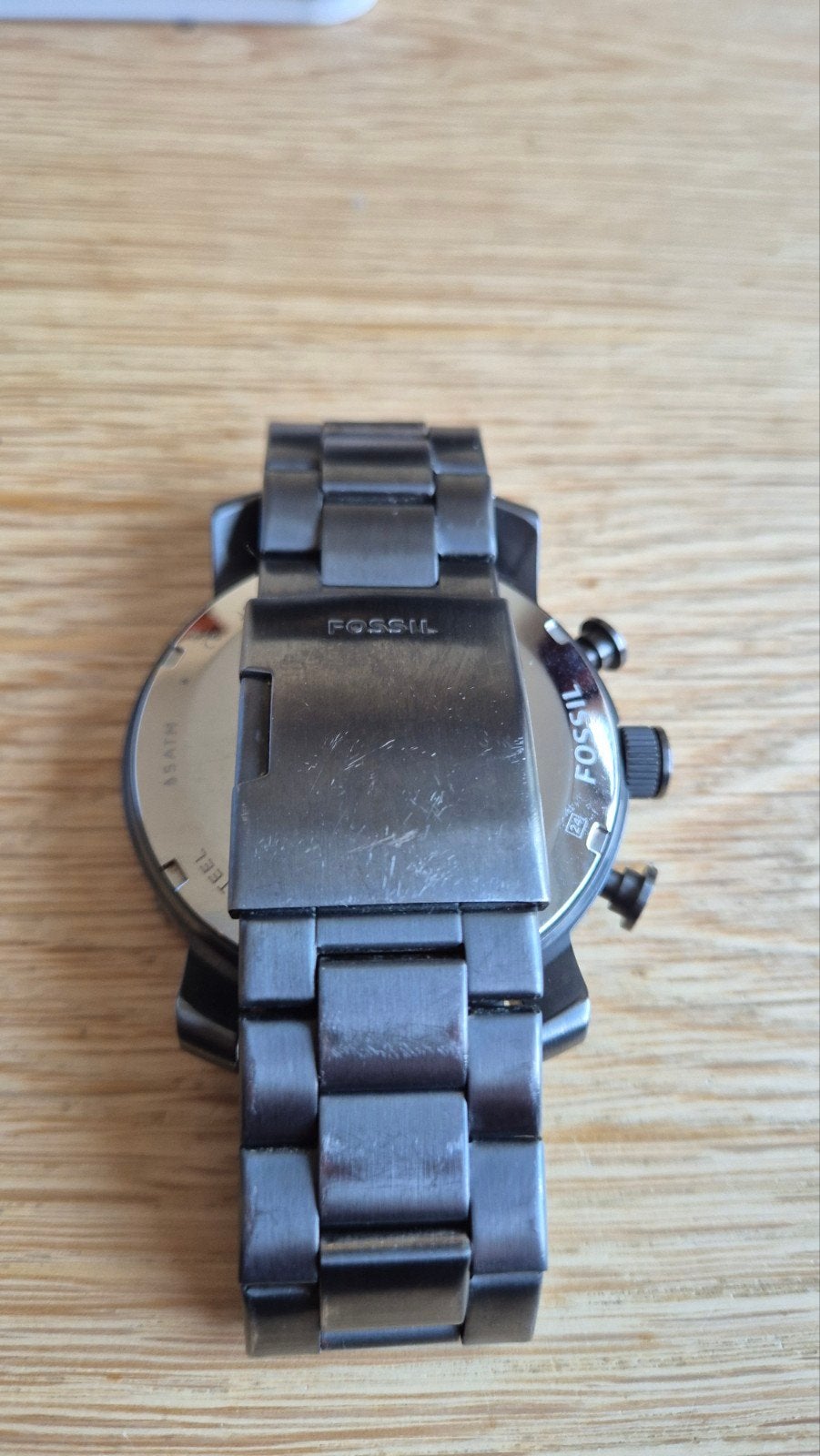 Fossil Nate JR1437 Herenhorloge, Overige merken, Staal, Staal, Polshorloge