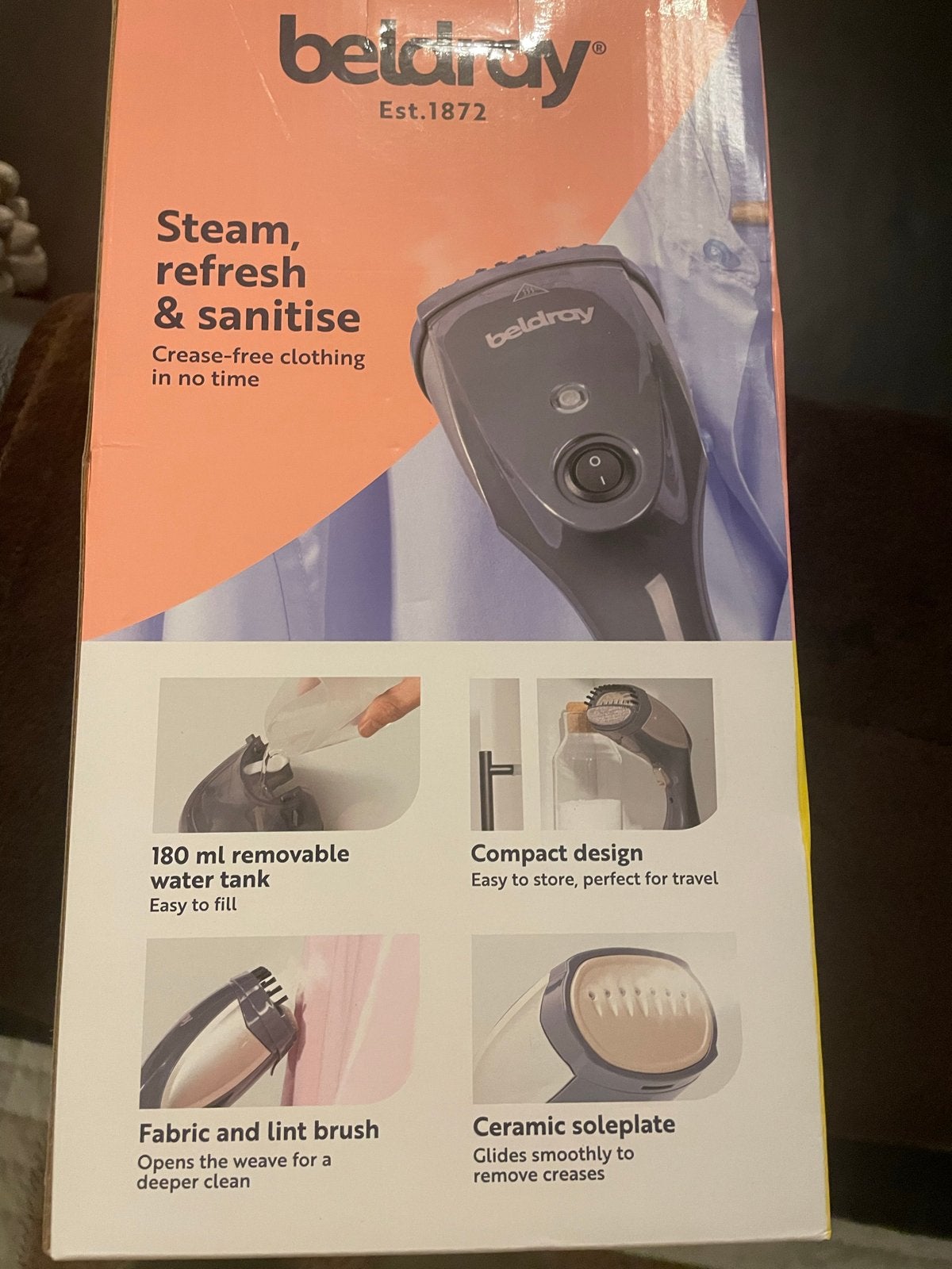 Beldray Handheld Kledingstomer - Compact & Krachtig, Ophalen of Verzenden, Nieuw, Kledingstomer