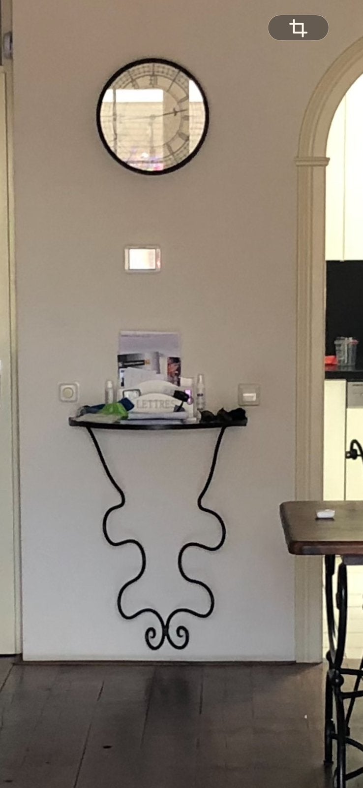 Gietijzeren side table met wandbevestiging, Ophalen, Gebruikt