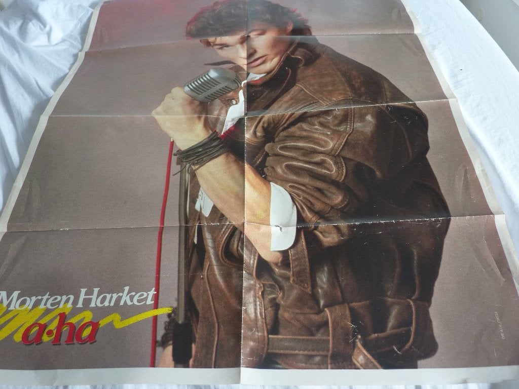 IRON MAIDEN /MORTEN VAN A-HA GROTE POSTER, Verzenden, Zo goed als nieuw, A1 t/m A3, Muziek