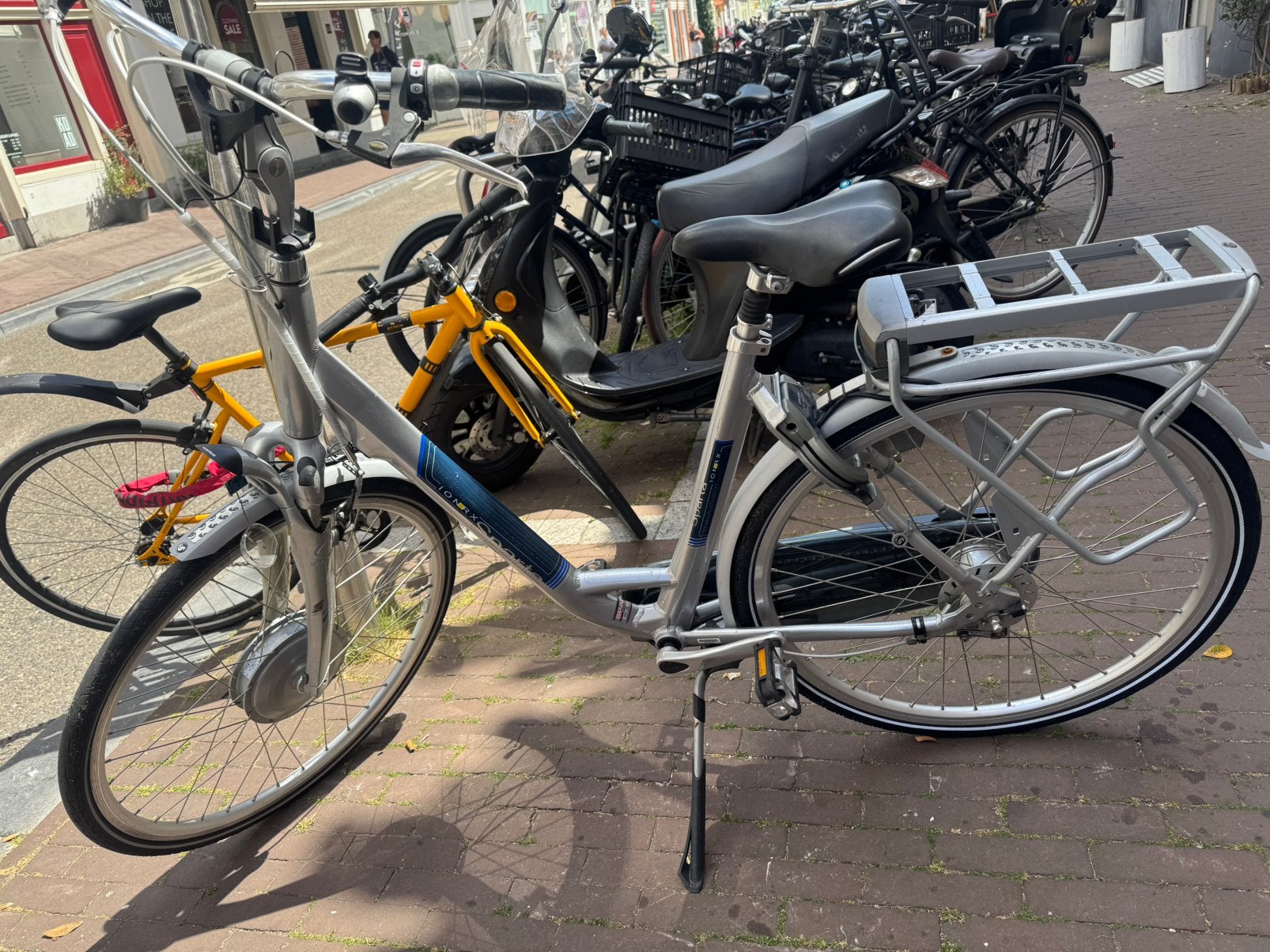 Elektrische fiets, zonder accu, voor onderdelen, Fietsen en Brommers, Fietsen | Dames | Damesfietsen, Ophalen, Gebruikt, Overige merken