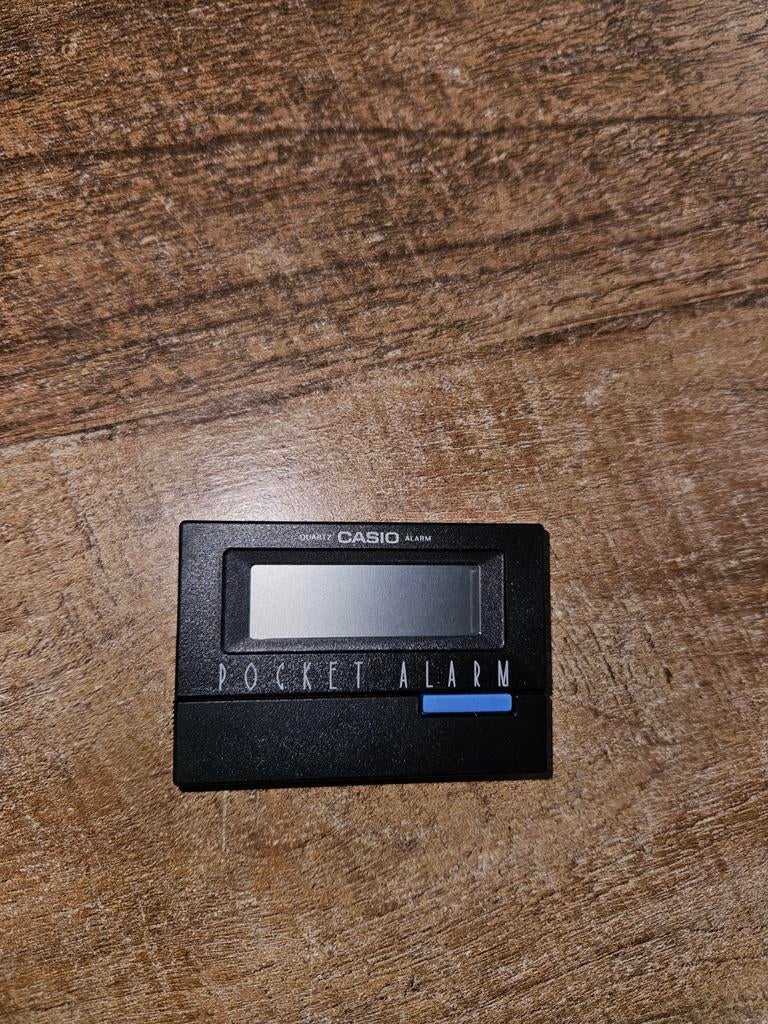Vintage Casio PQ-6 Digitale Reiswekker - Pocket Alarm, Witgoed en Apparatuur, Wekkers, Ophalen of Verzenden, Gebruikt, Digitaal