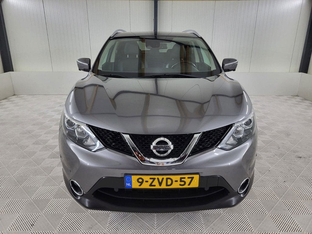 Nissan Qashqai 1.2 Tekna, Trekhaak, Leder, Camera, Panodak,, Auto's, Nissan, Voorwielaandrijving, Euro 5, Gebruikt, Zwart